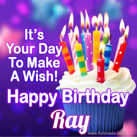 Happy Birthday Ray GIFs for Her - Download on Funimada.com