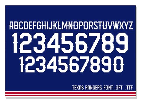 Texas Rangers Jersey Font .OTF .TTF - Etsy