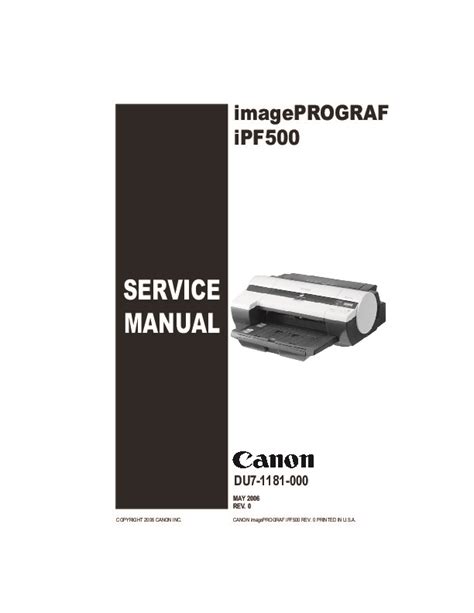 Canon IPF500 Service Manual - PDFCOFFEE.COM