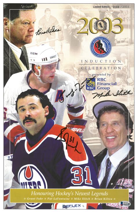 Lot Detail - 2003 Hockey Hall of Fame Inductees 11x17 Signed by All 4