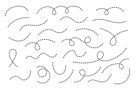 Hand drawn curve dotted line vector set. 27844348 Vector Art at Vecteezy