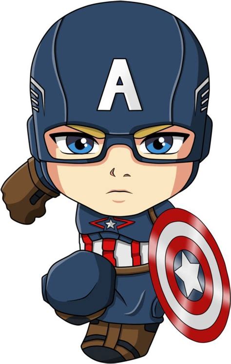 Download and share clipart about Captain America Iron Man Spider-man Cartoon Chibi - Capitan ...