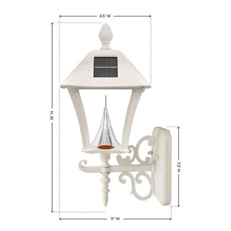 Gama Sonic Baytown 80-Lumen 17-in White Traditional Post Light at Lowes.com