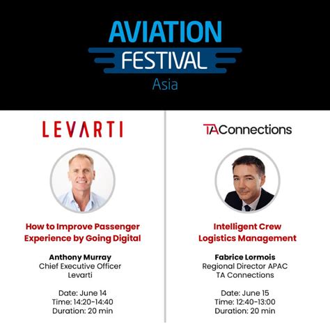 TA Connections And Levarti To Speak At World Aviation Festival