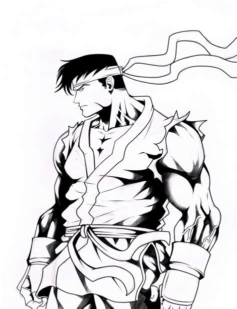 RYU lineart by fly-on-romance on DeviantArt