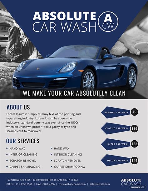 Car Detailing Flyer Template Free - Nisma.Info