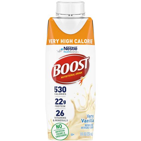 SEE NOTES**** BOOST Very High Calorie Nutritional Drink, Very Vanilla, 8 Fl Oz (Pack of 24 ...