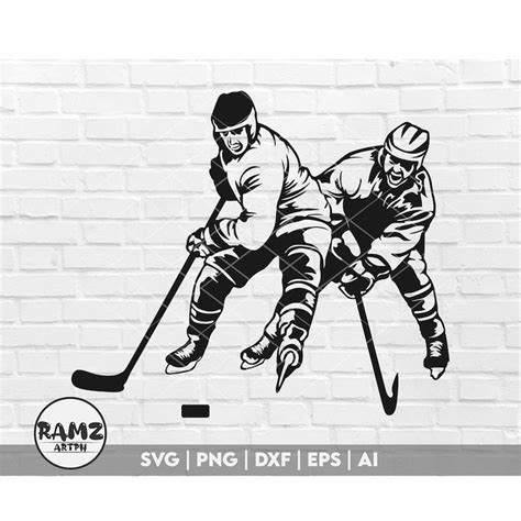 Hockey SVG file Players silhouette - hockey svg, hockey stic - Inspire ...