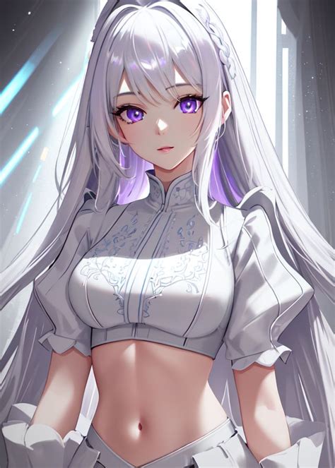 purple eyes white hair in 2023 | Anime purple hair, Light purple hair ...