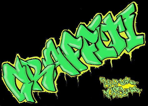 Graffiti green Digital Art by David Lumbers - Pixels