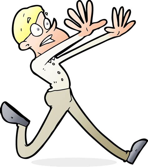 cartoon man running away 12288362 Vector Art at Vecteezy