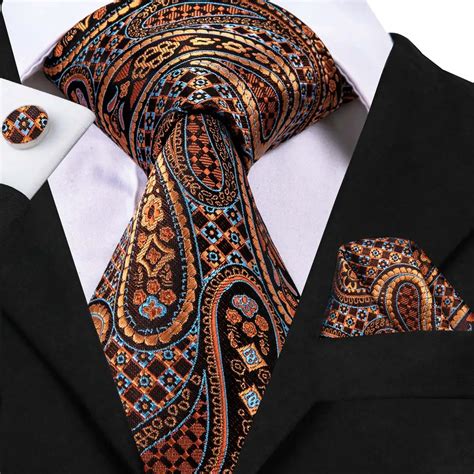 Hi-tie Famous Brand Top Quality Male Ties Business Style Paisley ...