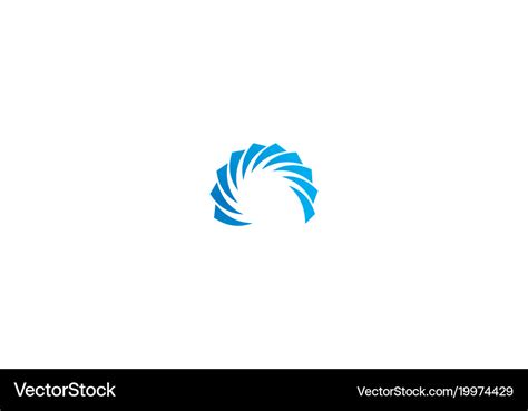 Circle shape company logo Royalty Free Vector Image