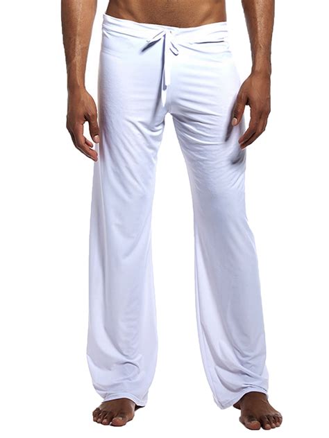 FINELOOK Men Ice Silk Long Pants Flirty Lounge Loose-Fitting Sport Yoga Pants - Walmart.com