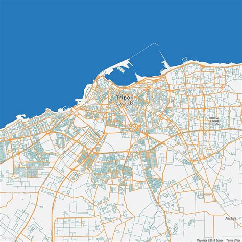 Minimalist Modern Map of Tripoli, Libya 2 Painting by Celestial Images ...