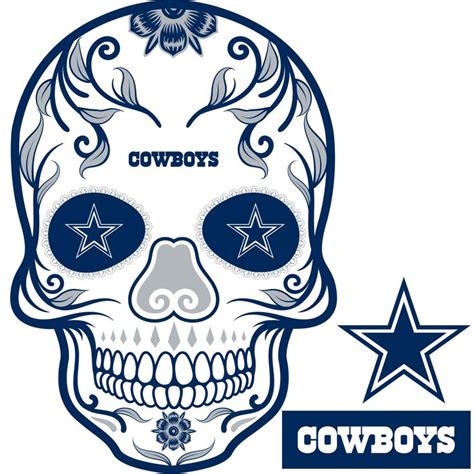 Dallas Cowboys: Skull - Officially Licensed NFL Removable Adhesive Dec ...