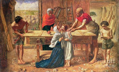 Christ in the House of His Parents Painting by JE Millais and Rebecca ...