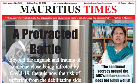 Free download — Mauritius Times ePaper — Friday 28 May 2021 – Mauritius ...