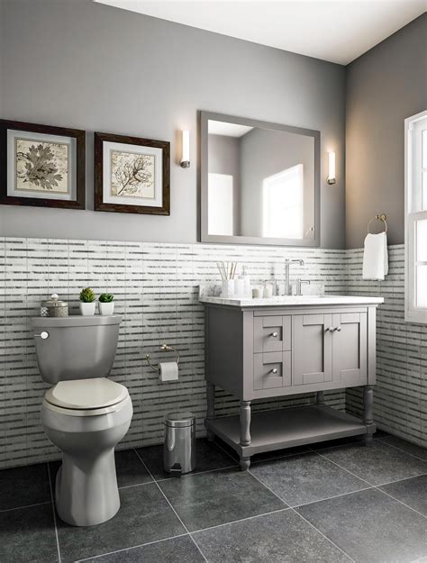 20+ Small Dark Grey Bathroom - DECOOMO