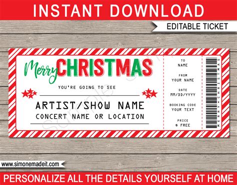 Printable Concert Ticket Template Free - Printable World Holiday