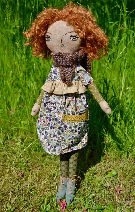 Handmade fabric doll fabric doll cloth doll textile doll | Etsy