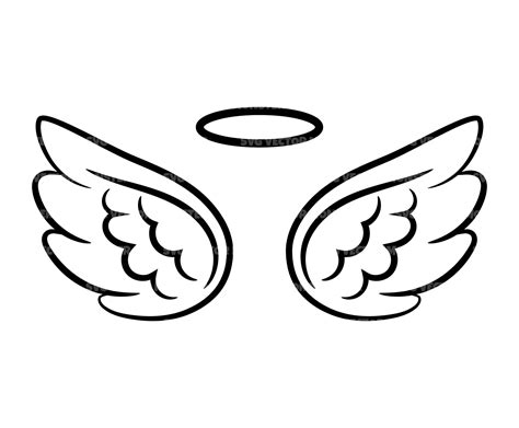 Angel Wings and Halo Svg Loss Memorial Funeral Pet - Etsy in 2023 | Wings drawing, Easy drawings ...