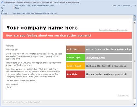 Outlook Email Survey Template – williamson-ga.us