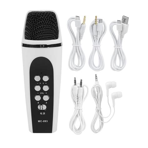 Mgaxyff 4 Mode Voice Changer Smartphone Voice Changer for iphone Android White, Voice Changer ...