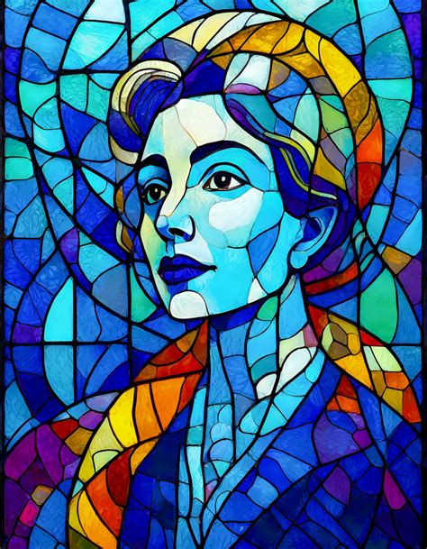 Stained Glass, Woman, Portrait, Art Free Stock Photo - Public Domain Pictures