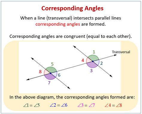 Angles and Parallel Lines in Geometry (examples, solutions, worksheets, videos, activities)