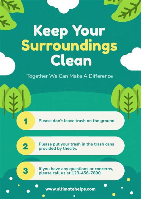 Keep Your Surroundings Clean Poster - Piktochart