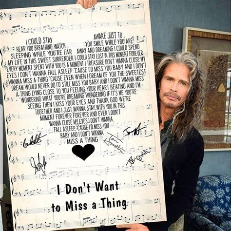 I don't want to miss a thing lyrics poster