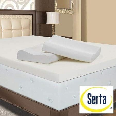 Amazon.com: Serta 4-inch Memory Foam Mattress Topper with Contour ...