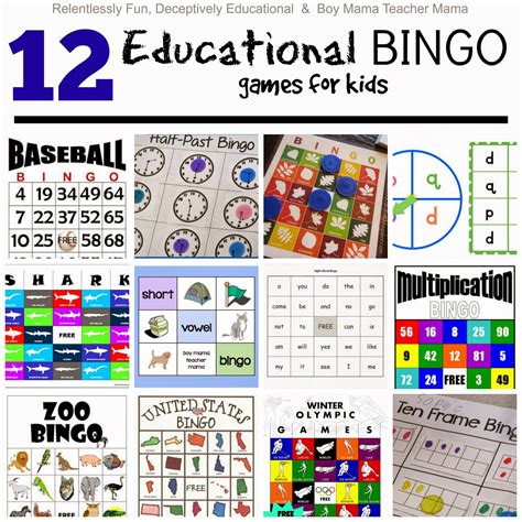 Relentlessly Fun, Deceptively Educational: Educational BINGO games for ...