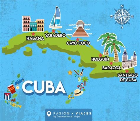 Mapa Turístico Cuba | Cuba travel, Map of cuba, Cuban art