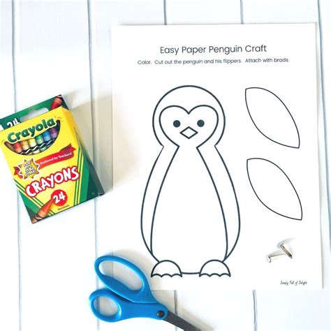 Paper Penguin Craft with Flippers that Move! (Free Printable)