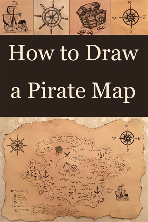 How to Draw a Treasure Map | Pirate maps, Treasure maps for kids, Treasure maps