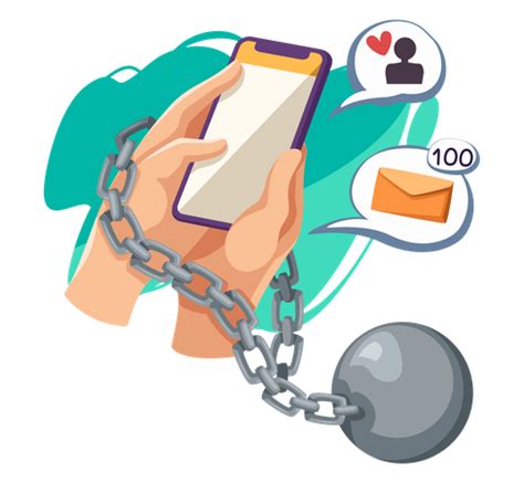 Best Premium Social Media addiction Illustration download in PNG ...