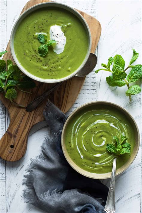 Pea and Mint Soup (Vegan) | Healthy Nibbles by Lisa Lin by Lisa Lin