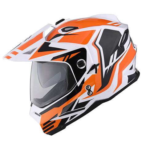 1Storm Dual Sport Motorcycle Motocross Off Road Full Face Helmet HF802 ...