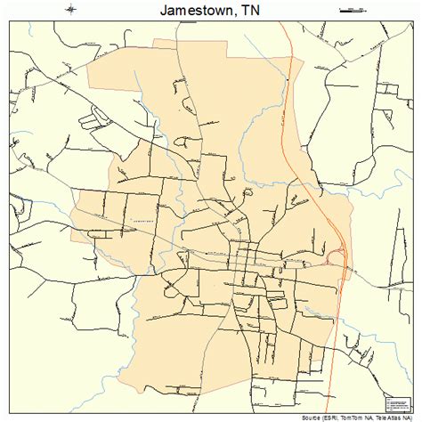 Jamestown Tennessee Street Map 4737780