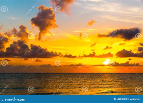 Sunset on the Atlantic Ocean Stock Photo - Image of dawn, lake: 43220920