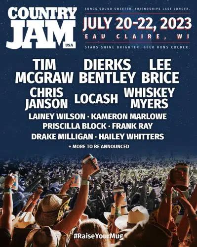 Eau Claire’s Country Jam Announces 2023 Lineup | WSAU News/Talk 550 AM ...