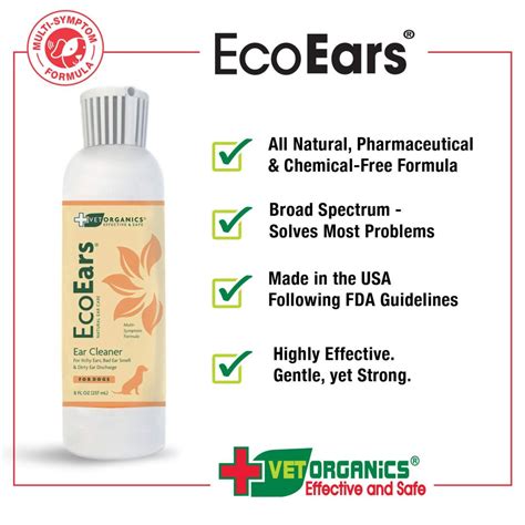 Vet Organics EcoEars | Natural Dog Ear Cleaner – Multi-Symptom | DoggyWantsABone.com