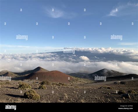 On the road to Mauna Kea summit at sunset Stock Photo - Alamy