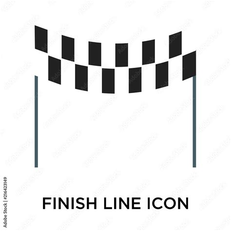 Finish line icon vector sign and symbol isolated on white background, Finish line logo concept ...