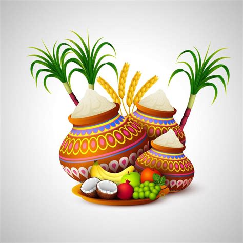 Happy Pongal holiday festival celebration 12406796 Vector Art at Vecteezy