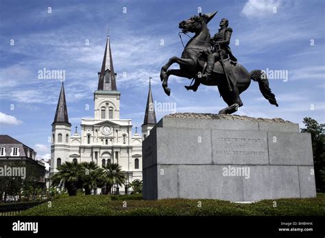 General Andrew Jackson Statue, St. Louis Cathedral, Jackson Square ...