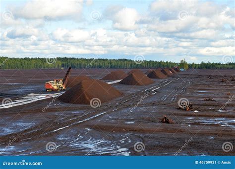 Peat extraction stock image. Image of soil, turf, industrial - 46709931