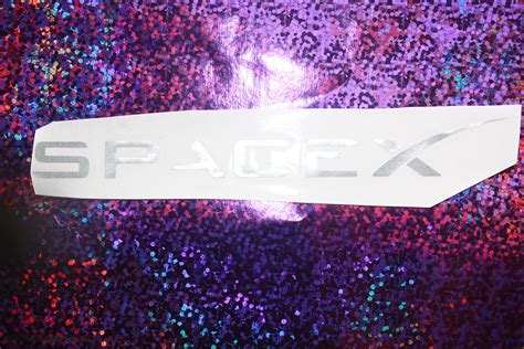 Spacex Logo Metallic Vinyl Sticker Tesla Nerdy Engineer | Etsy